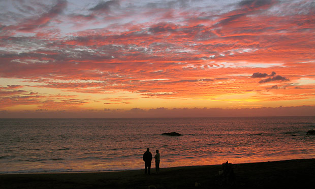 sunset playa maria