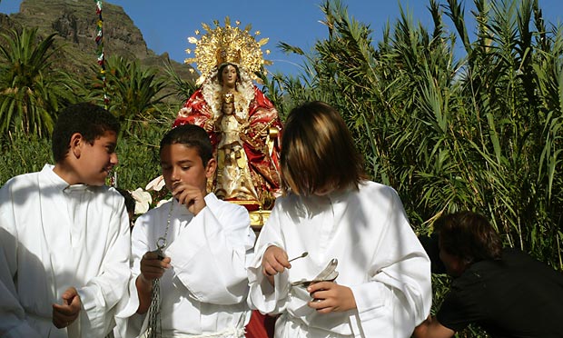 bajada de la virgen en casa de la  seda