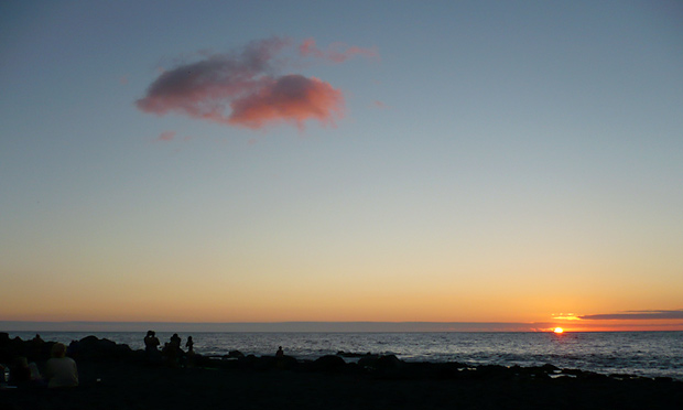 puesta de sol - playa inglés